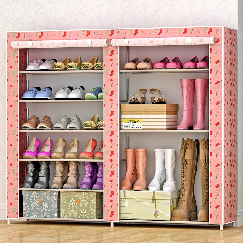 6 Layer Portable Non-woven Fabrics Large Shoe Rack Organizer for Home Bedroom Furniture полка для обуви Shoe Cabinet