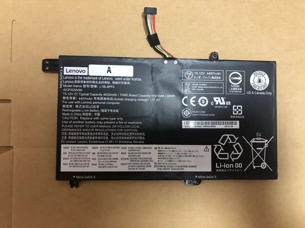Новые оригинальные Батарея для LENOVO XIAOXIN Air15 L18M4PF5 L18L4PF0 L18L4PF4 15,2 V 70WH