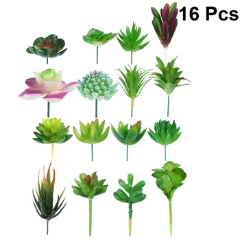 

16Pcs Simulation Succulent Plants Lifelike Succulent Desktop Decoration for Desk Table Home