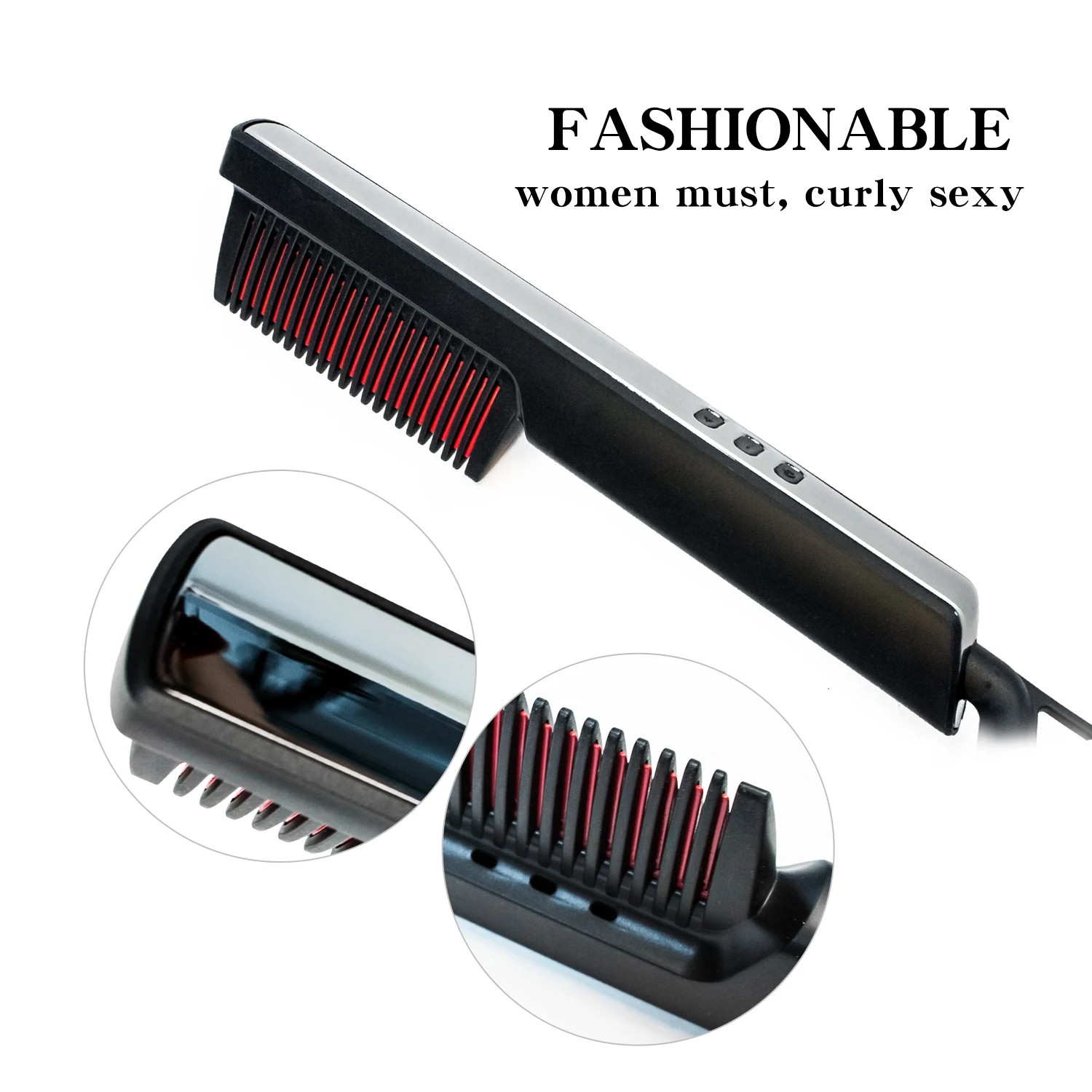 Ionic Beard Straightener Comb for Men Anti Scald