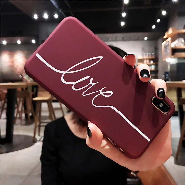 Red Чехол для влюбленных пар с сердцем для Fundas iphone 5 5s se 6 7 8 6s 6 S Plus чехол для iphone X XR XS Max 11 pro max 8plus 7plus чехол - Цвет: Red