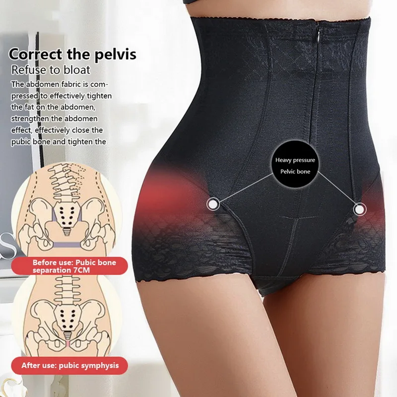 2021 Sexy Shaperwear Women High Waist Trainer Body Shaper Tummy Slim Control Body Shape Belly Underwear Briefs Zipper Panty low back shapewear