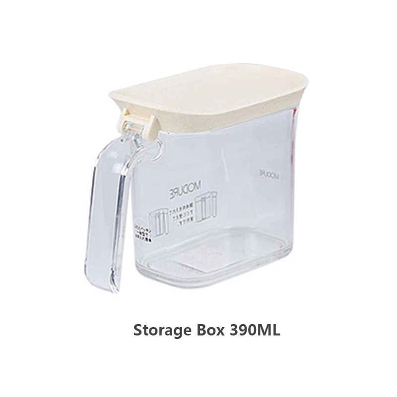 white 390ml Трехцветная коробка для приправ, комбинированная кухонная пластиковая бутылка для приправ, контейнер для хранения специй, герметичный резервуар для соли - Цвет: white 390ml