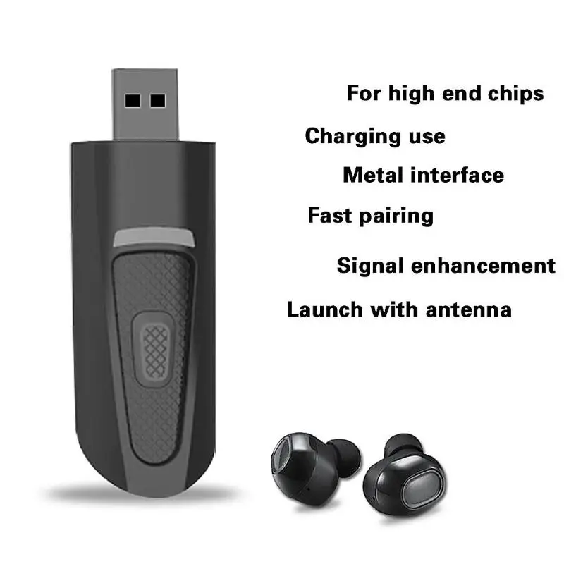 B25 Bluetooth 5,0 аудио передатчик USB 3,5 мм Jack музыкальный адаптер практичный портативный два индикатора для ТВ компьютера