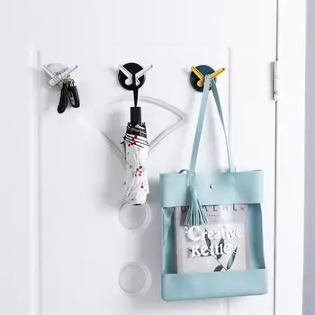 

3pcs Creative Clock Key Hanger Rack Decorative Free Punching Stickers Holder Wall Hook Kitchen Organizer Bathroom Accessory