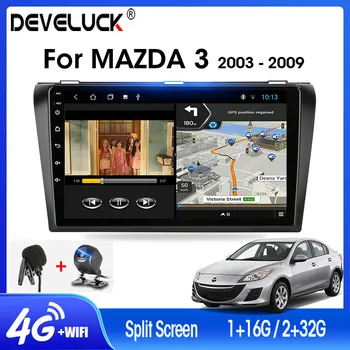 

4G+64 Android 9.0 Car Radio For Mazda 3 2003-2009 2 Din GPS navigation Multimedia Video Player RDS DSP Split Screen Head Unit