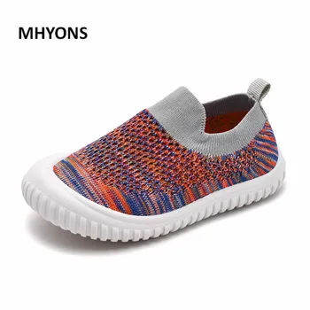 

MHYONS 2020 New Soft Kids Shoes Baby Boy Girl Shoes Candy Color Woven Fabric Air Mesh Children Casual Sneakers For Boys Girls
