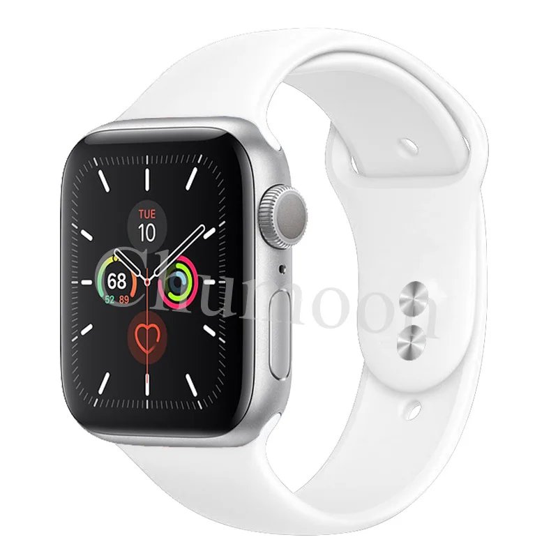 Спортивный ремешок для apple watch 38 мм 42 мм correa iwatch 4 ремешок 44 мм 40 мм силиконовый резиновый ремешок для часов Браслет apple watch 5 4 3 2 - Цвет ремешка: official white