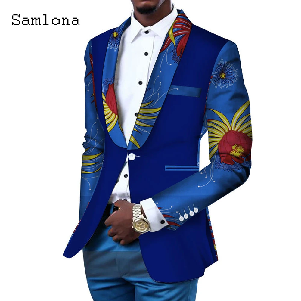Plus Size 6xl Men Elegant Fashion Top Blazers European Style 2022 Autumn Vintage 3D Print Jackets Business man Blazers Outerwear