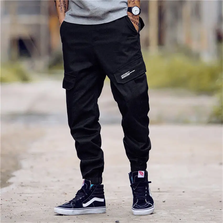Модный бренд хип уличная одежда длиной до бедер мужские камуфляжные штаны для бега мужские хлопковые брюки карго Брюки эластичный пояс шаровары мужские AB28