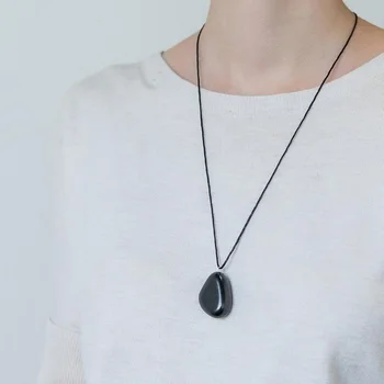 

Faux Shungite Pendant for EMF Protection // Chakra Healing and Cleaning