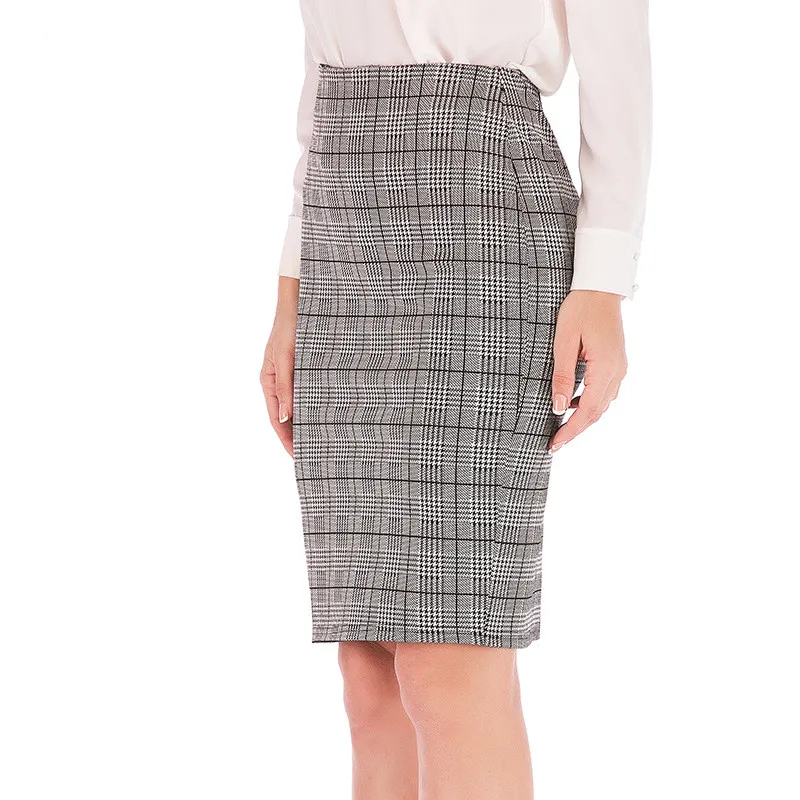 The new fashionable lady skirt Thousand bird check skirt Stretch plaid wrap skirt micro skirts