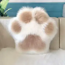 TYY almohada con forma de pata de gato para niños, de felpa suave cojín para sofá, coche, decoración del hogar, regalo de cumpleaños, 2022