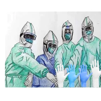

100 pcs disposable nitrile Gloves work glove Personal protective glovesProtect yourself and your fam