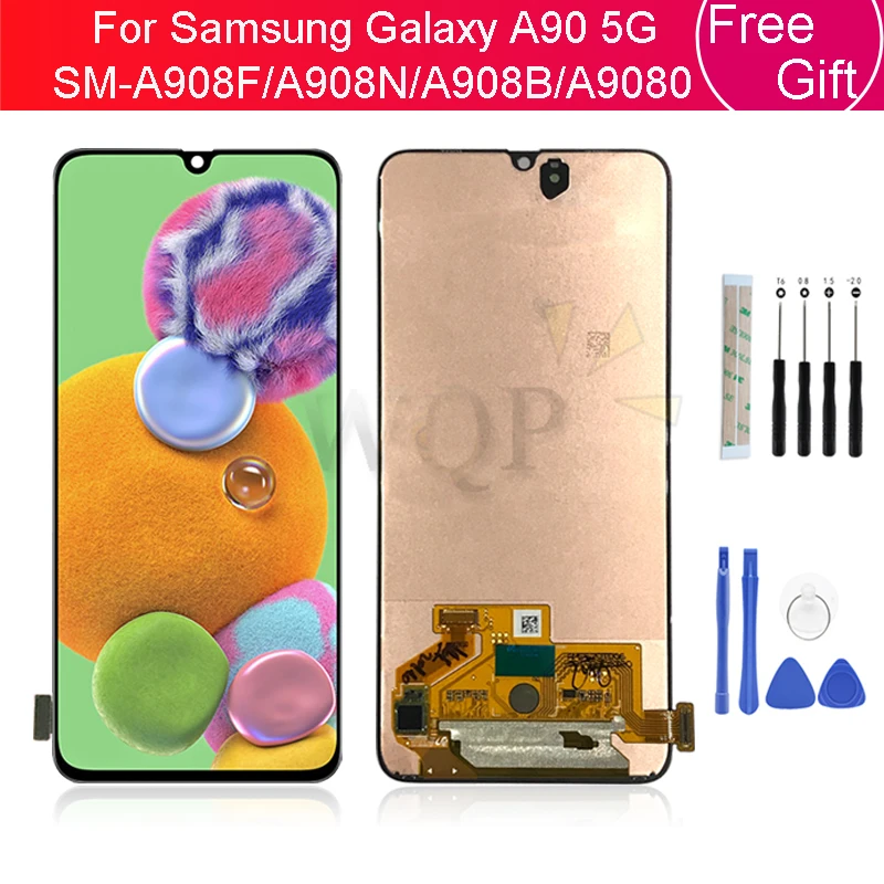 Для samsung Galaxy A90 5G ЖК-дисплей Дисплей кодирующий преобразователь сенсорного экрана
