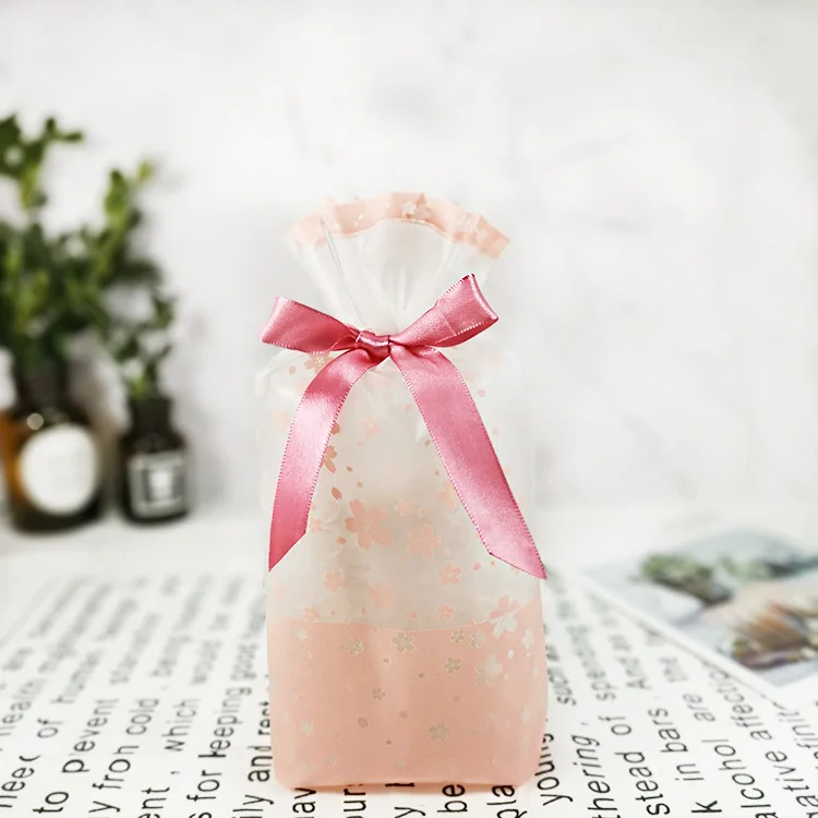 10PCSNew Year Christmas Bag Christmas Gift Bag Candy Cookies Plastic Bag for Packaging Food Gift Drawstring Drawstring Pocket - Color: Christmas bag-26