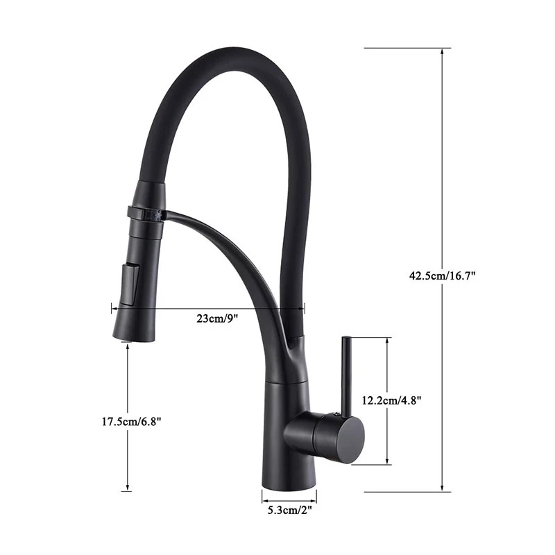 Kitchen Faucet Swivel Pull Down Black Hose Kitchen Sink Faucet Sink Tap Mounted Deck Bathroom Hot And Cold Water Mixer Crane pot filler faucet