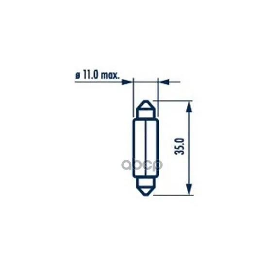 Лампа Накаливания Для Грузовых Автомобилей, 10шт В Упаковке C5w 24v 5w Sv8,5 Narva арт. 17136