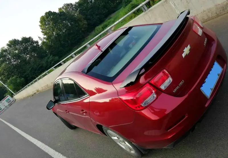 Для Chevrolet Malibu 2009- задний спойлер высокое качество АБС пластик грунтовка цветное автомобильное украшение в виде хвостового крыла спойлер багажника