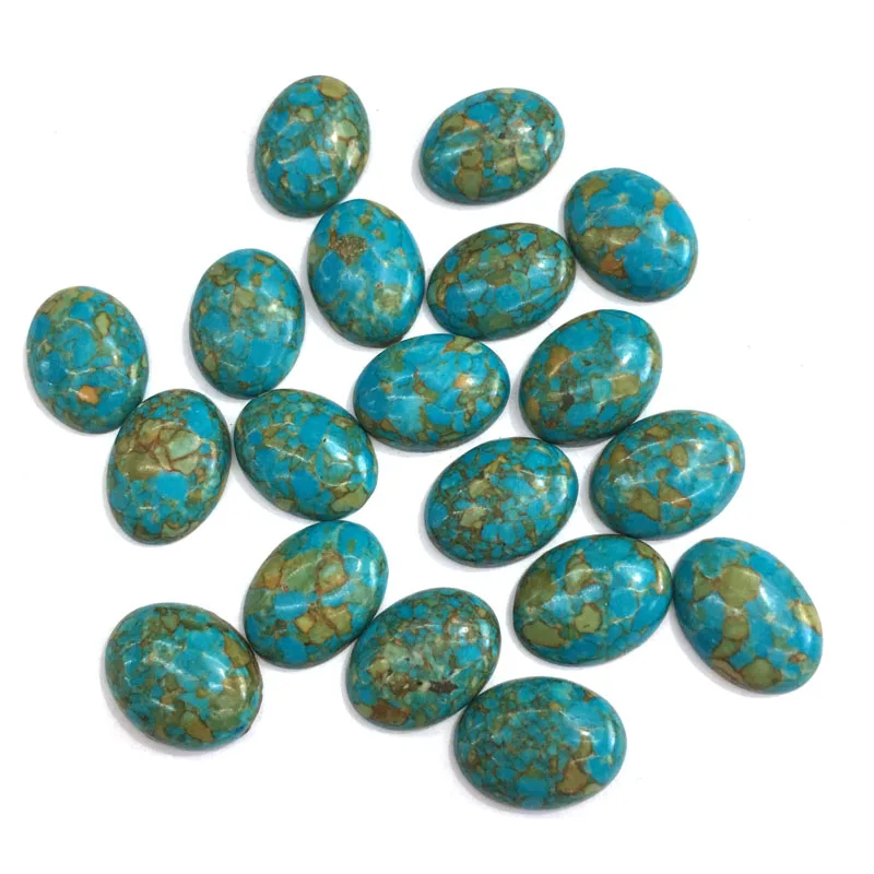 

10PCS Natural Stones Blue turquoise Jade Stone Cabochon No Hole Beads for Making Jewelry DIY Ring accessories Scattered beads