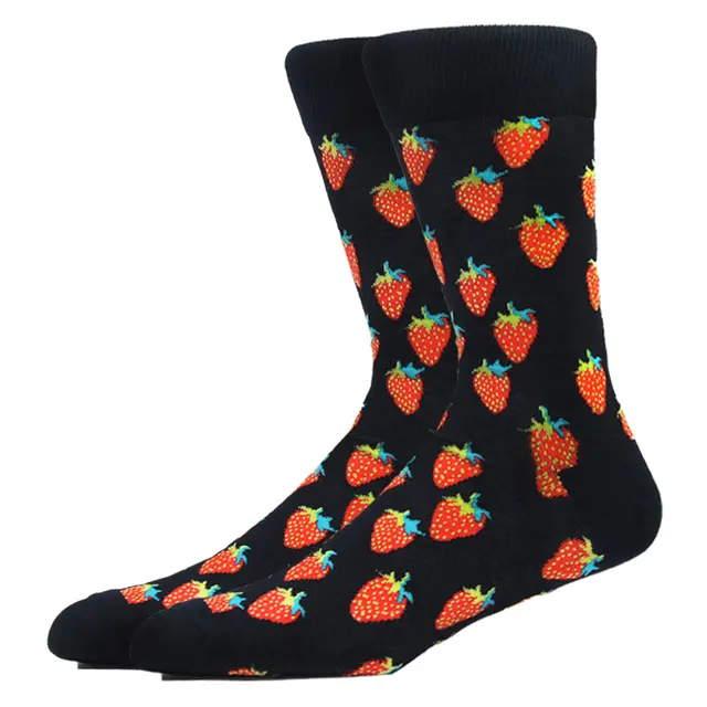 Burger Pizza Sushi Males Socks Fashion Cute Series Korean Harajuku Cartoon Funny Women Happy Cotton Cool Middle Tube Socks HK11045-4