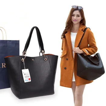 

Large Women Shoulder Bag Retro ladies Purse Handbag 2019 Fashion PU Leather Tote bags Big Female Totes Hot Selling