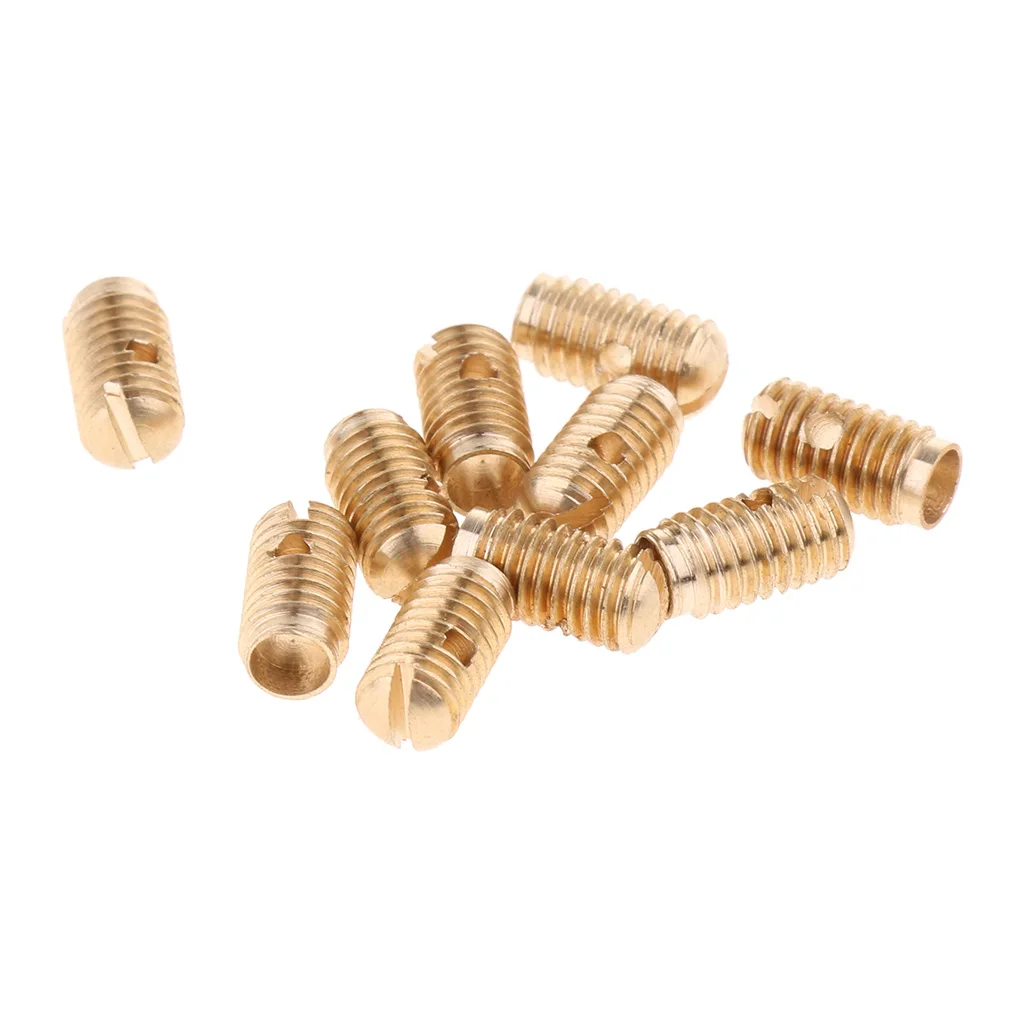 10pcs Alto Tenor Soprano Saxophone Sax Screws for Woodwind Instrument Parts, Gold