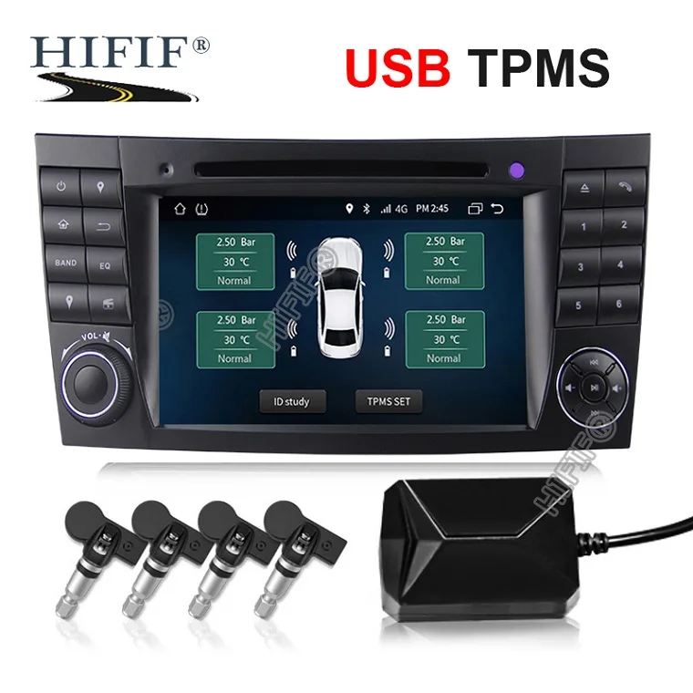 USB Android TPMS монитор давления в шинах/Android навигационная система контроля давления в шинах/Беспроводная передача TPMS - Формат цифровых медиаданных: Built in