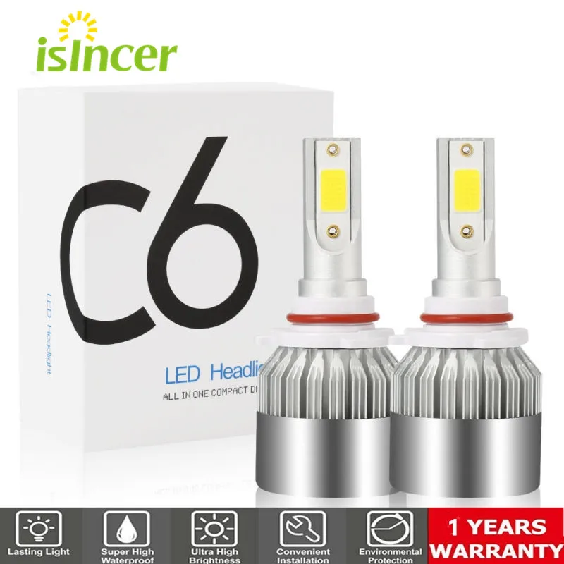 Светодиодные лампы iSincer C6 для передних фар H1 H3 H7 H4 880 H11 HB3 9005 HB4 9006 H13 характеристики:
