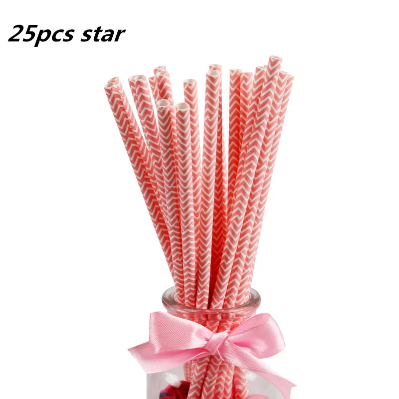25pcs straw 20 шт./лот, разноцветные золотые Одноразовые столовые салфетки, 10 шт., тарелка, чашка для ребенка на день рождения, вечерние, свадебные, рождественские украшения на Рамадан - Цвет: 25pcs straw