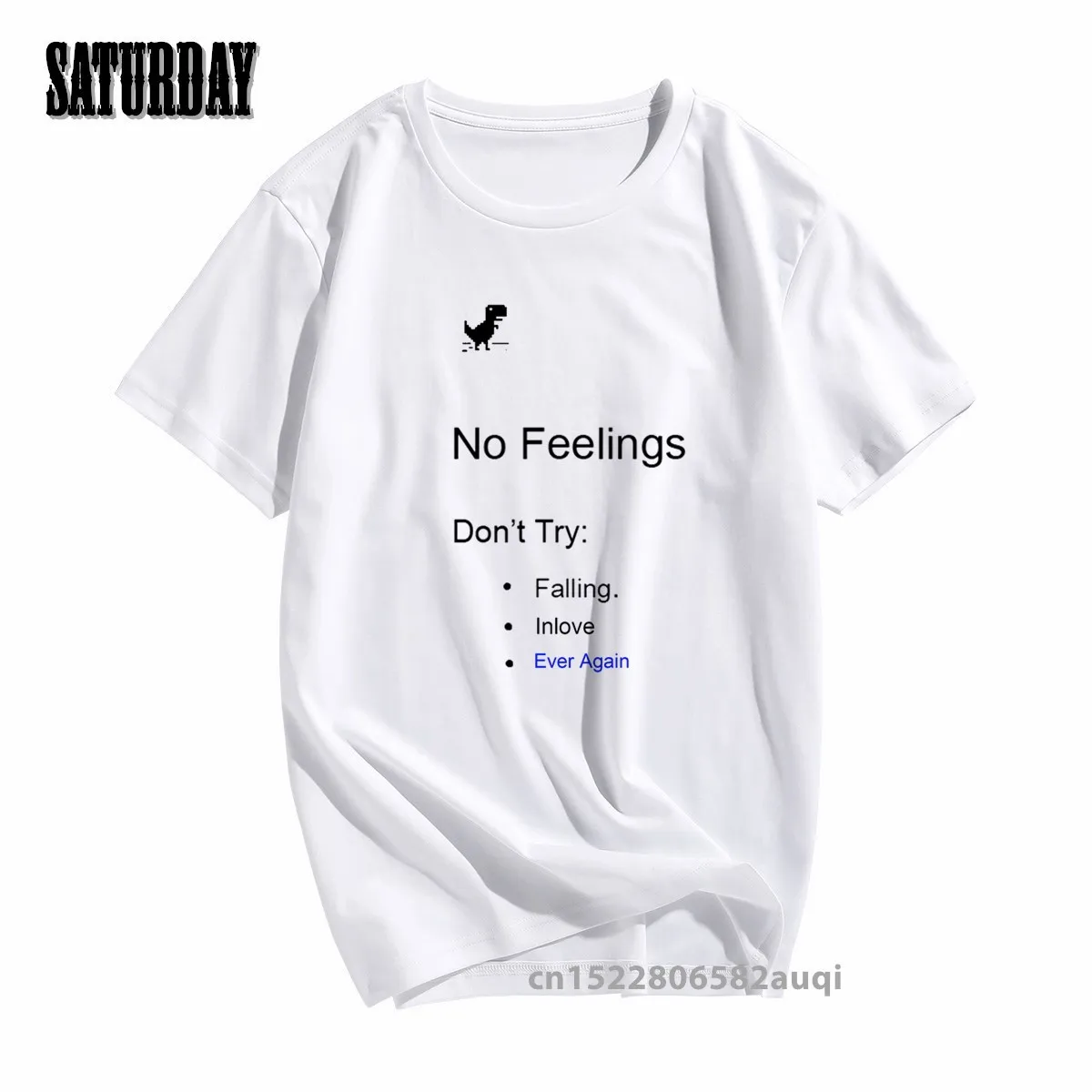 Women No Feelings Dont Try Funny T-Shirt Unisex Hipsters Cute Printed Tee Cotton Plus Size Harajuku Graphic Tees |