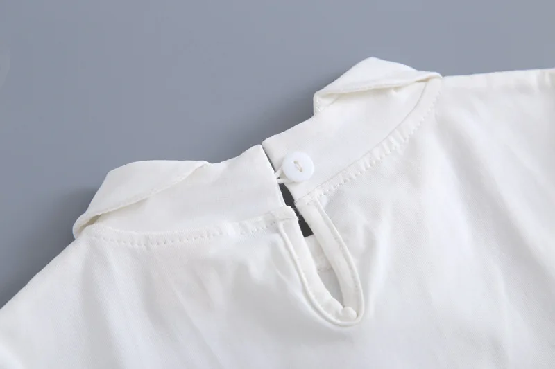 Белая школьная блузка с длинными рукавами для девочек; Новинка года; сезон осень-зима; Детские хлопковые блузки; кружевные топы; одежда для детей-подростков