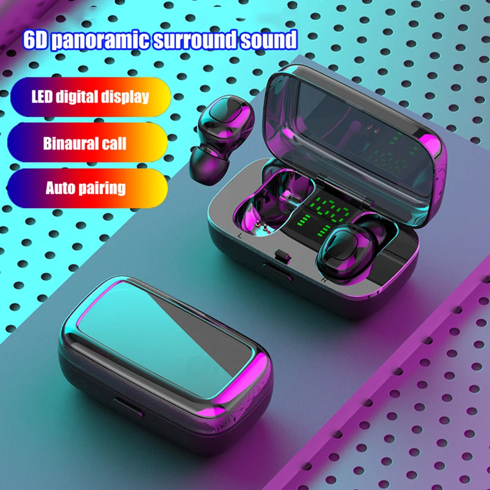 XG21 мини TWS Bluetooth 5,0 шумоподавление музыка Hi-Fi наушники-вкладыши Беспроводные спортивные наушники с дисплеем зарядная коробка