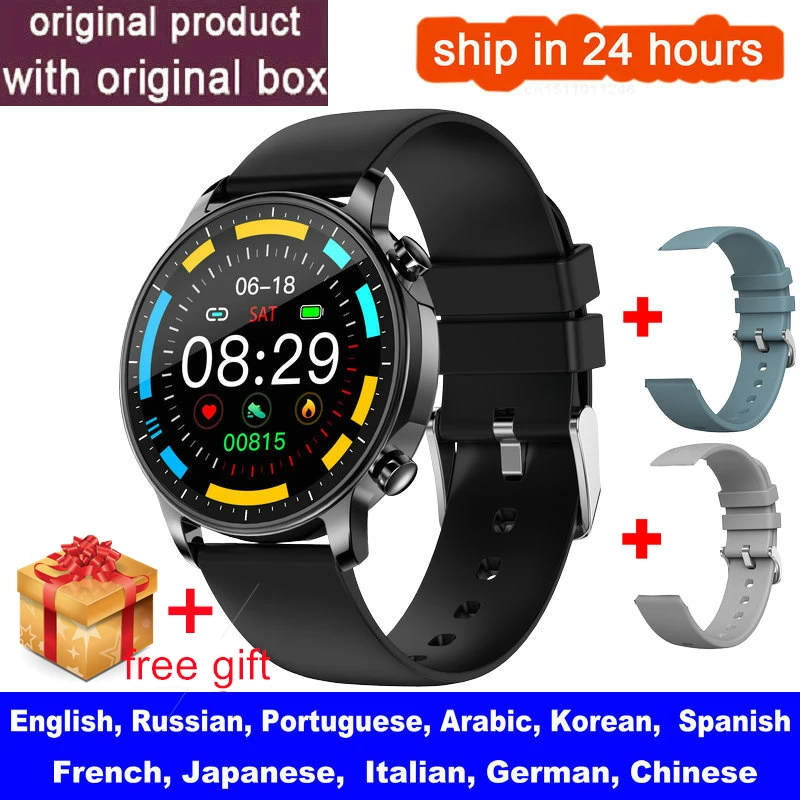 New V23 Smart Watch Women Men Full Screen Touch IP67 Waterproof Heart Rate Blood Monitor for iOS Android Sport Smartwatch 