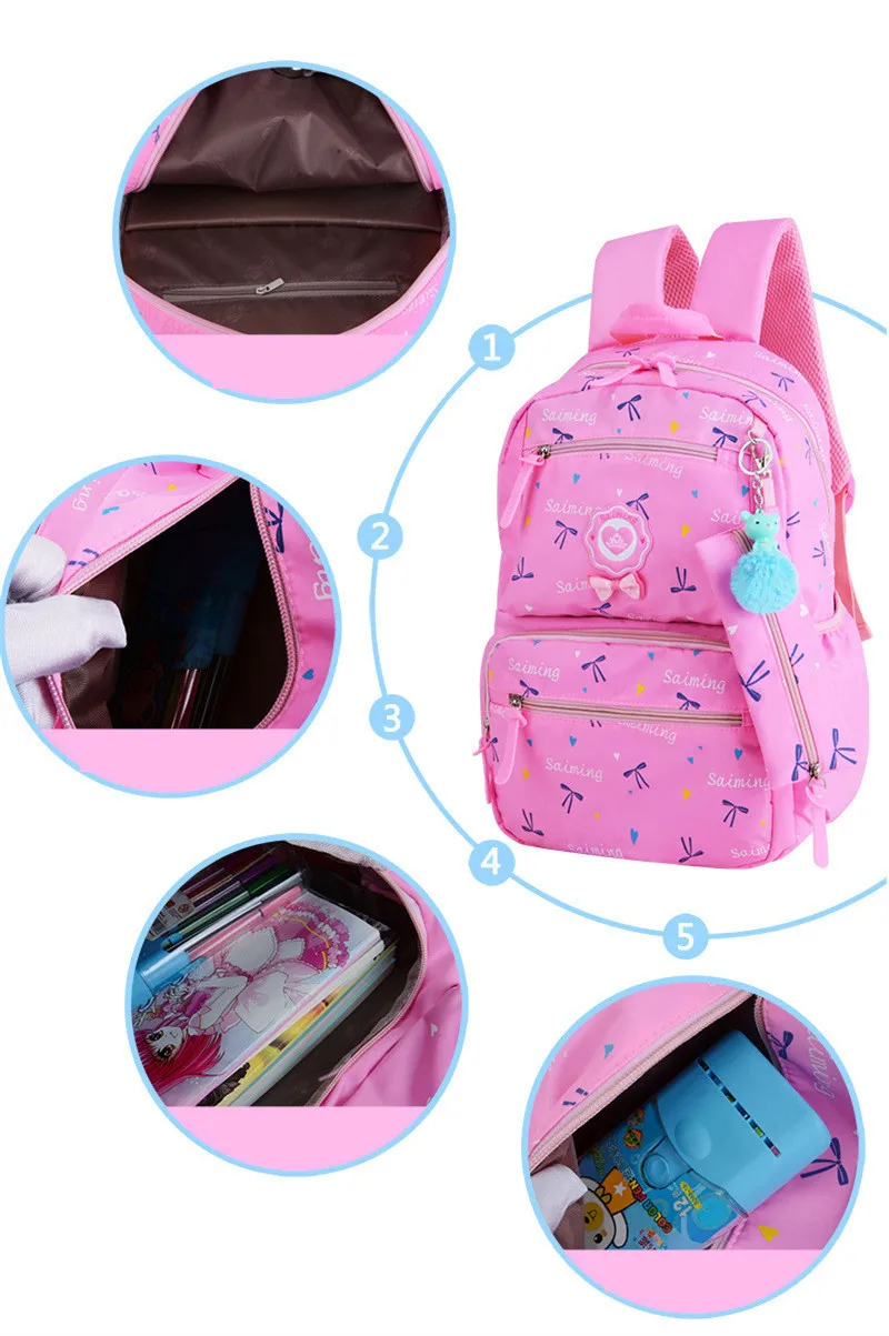 Детские школьные сумки для девочек подростков с принтом Рюкзак Школьные рюкзаки 3 шт./компл. Mochilas; сумка; походный рюкзак; прелестная сумка