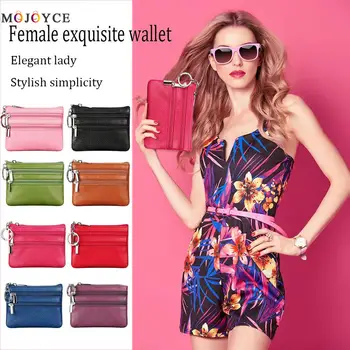 

Fashion Women Clutch Genuine Leather Card Bag Short Wallet Zipper Purse