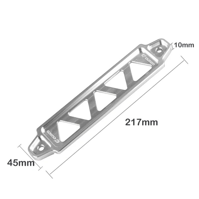 Крепление аккумулятора для автогонок фиксирующий кронштейн анодированное универсальное Крепление аккумулятора скобы из сплава для Honda Civic EK EG - Цвет: Серебристый