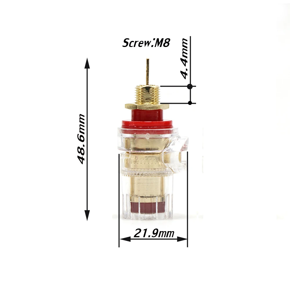 Free shipping 4Pcs BP1105G Gold Plated Brass Binding Post,Binding Post Female Banana Jack Connector,Binding PostFemaleSocket,ba