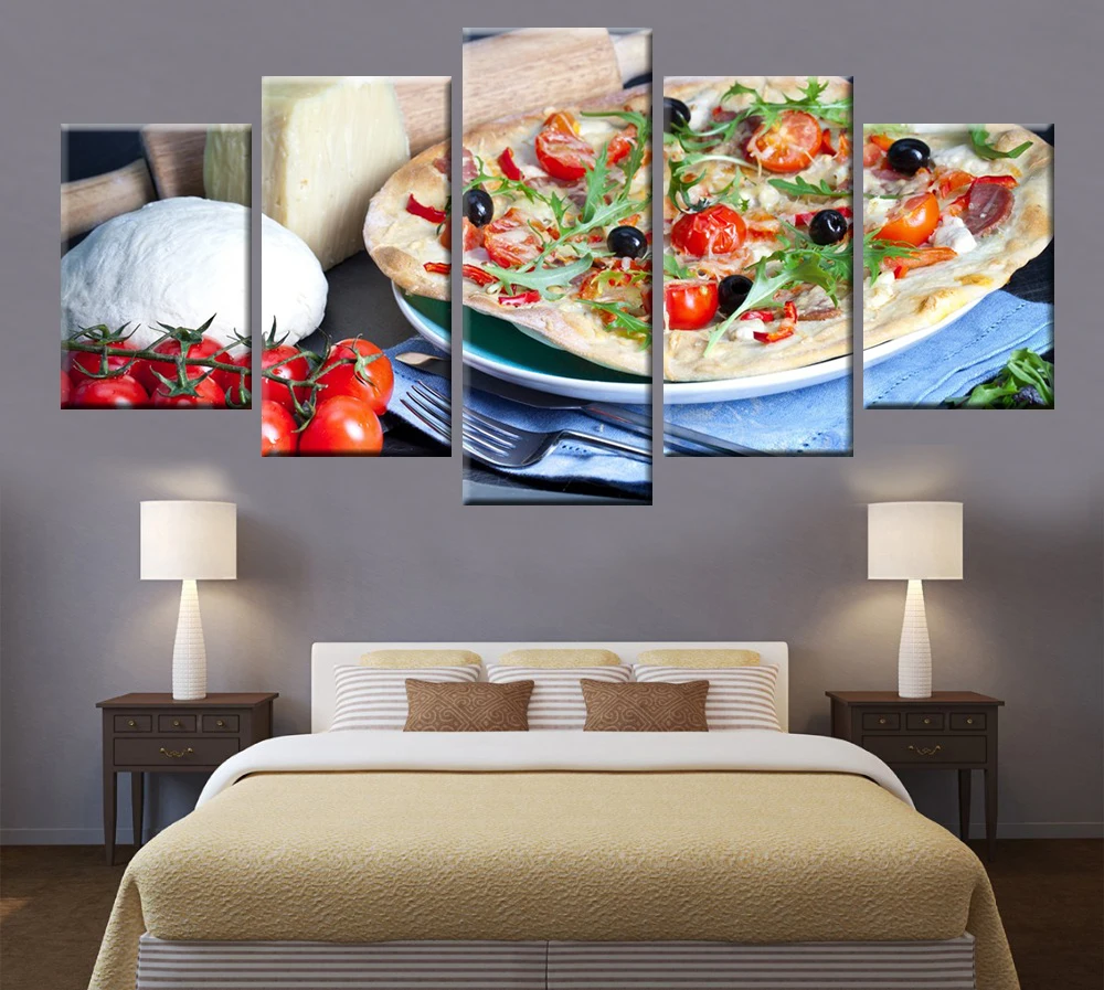 5 шт. вкусная пицца Еда настенный художественный постер картина живопись