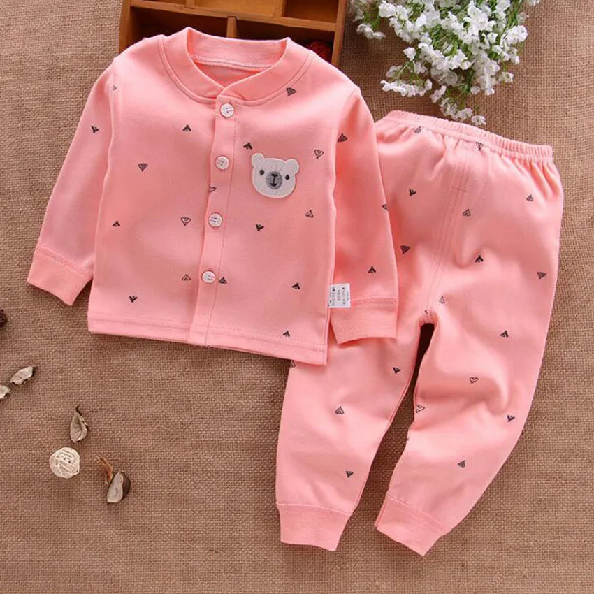 Baby Clothes Girl And Boy Clothes New Cotton Underwear Trousers Soft Breathable Moisture Absorption And Perspiration 0-2T - Цвет: Pink bear 1