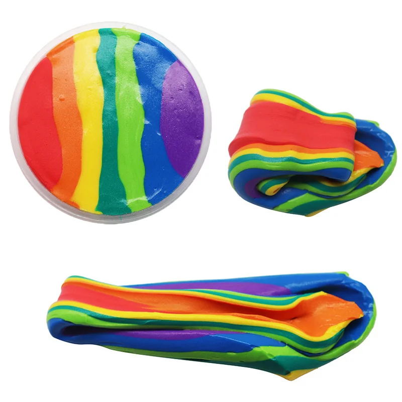 

3D Fluffy Colorful Clay Slime DIY Soft Cotton Slime Kit Air Plasticine Lizun Charms Light Clay Antistress Kids Toys