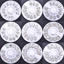 Качающийся голосовой сети красный гвоздь Алмазный Маникюр ювелирные изделия симфония лук воды капелька украшения ногтей горный хрусталь 12 коробок