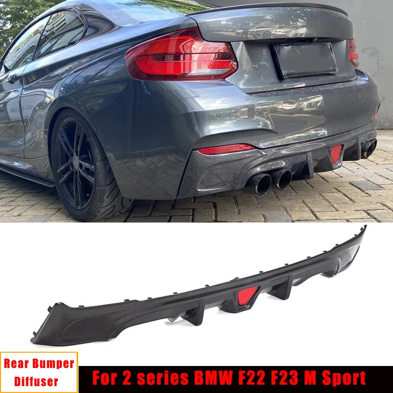 Задний диффузор для BMW F22 F23 M Sport купе 2013 - 2017 M235i M240i углеродного волокна губа на