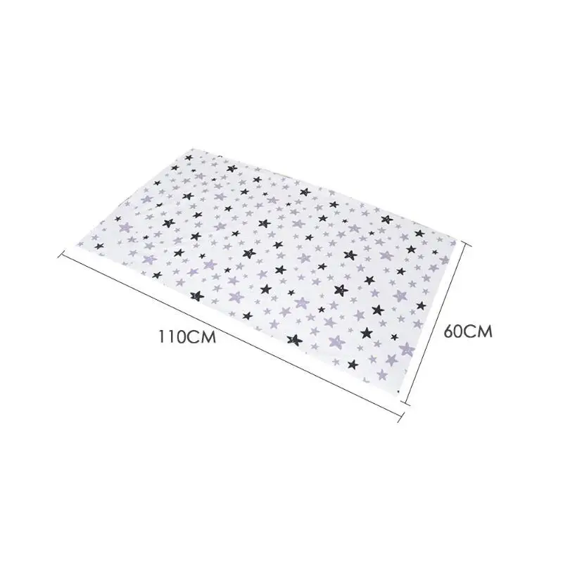 White 110x60cm Детское покрывало для кровати без формальдегида, без флуоресцентного агента, принт со звездой, хлопок, мягкий дышащий матрас для кроватки, простыня - Цвет: White 110x60cm