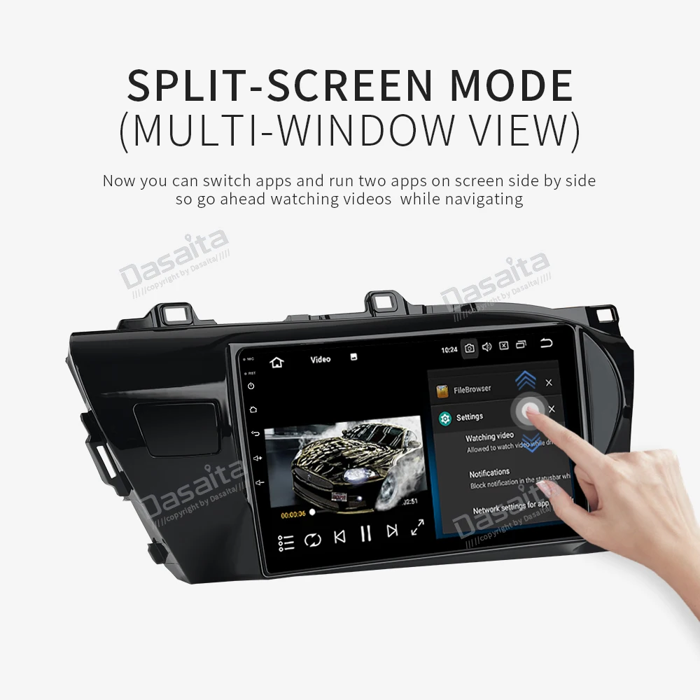 Dasaita 10," ips Car Android 9,0 gps навигации для Toyota Hilux радио RHD Bluetooth TDA7850 MP3 плеер 32G Встроенная память
