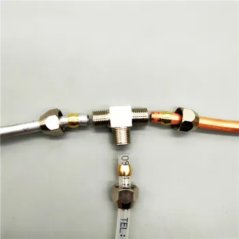 

Copper Tube Pneumatic Fittings Brass T Type 4 6 8 10 12 14 16mm OD Tube Compression Ferrule Tube Compression Fitting Connector