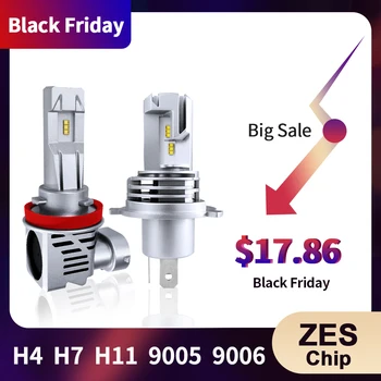 

Mini LED H4 H7 H11 9005 HB4 HB3 9006 H8 H9 ZES Chip Bulb Canbus Car Headlight 55W 6000LM 6000K Led Light Fog Lamp 24V automotivo
