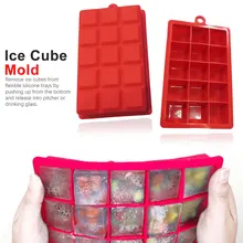 15-Hole Пищевая силиконовая форма для льда виски со льдом лоток с крышкой квадратной формы самодельный лед плесень-20