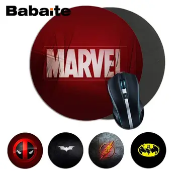 

Babaite New Arrivals Marvel Logo Batman round Mouse pad PC Computer mat Anti-Slip Laptop PC Mice Pad Mat gaming Mousepad