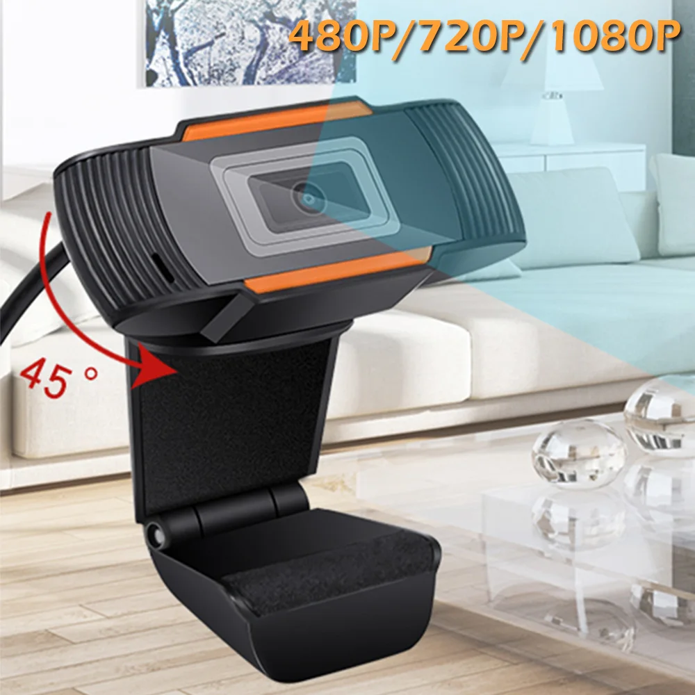 

USB Computer Webcam HD 480P/720P/1080P Webcam Camera Digital Web Cam With Micphone For Laptop Desktop PC Tablet Rotatable Camera